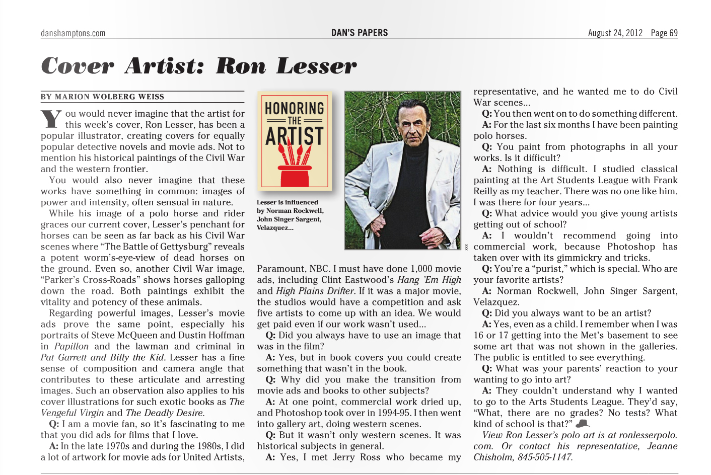 Dan's Papers Interview with Rone Lesser - August 2012